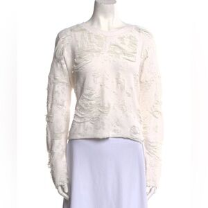 IRO Jeans Bateau Neckline Long Sleeve Crop Top